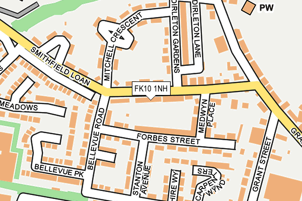 FK10 1NH map - OS OpenMap – Local (Ordnance Survey)