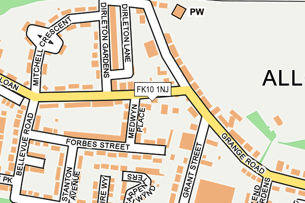FK10 1NJ map - OS OpenMap – Local (Ordnance Survey)