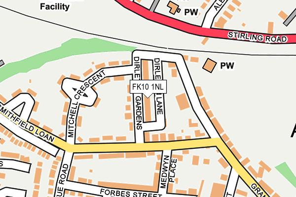 FK10 1NL map - OS OpenMap – Local (Ordnance Survey)
