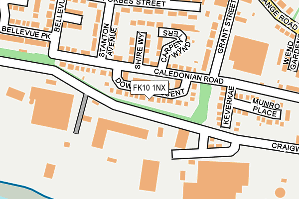 FK10 1NX map - OS OpenMap – Local (Ordnance Survey)
