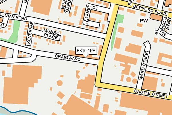 FK10 1PE map - OS OpenMap – Local (Ordnance Survey)
