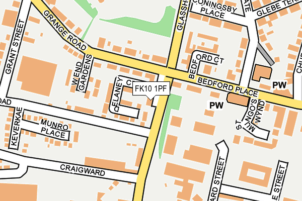 FK10 1PF map - OS OpenMap – Local (Ordnance Survey)