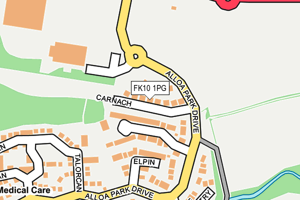 FK10 1PG map - OS OpenMap – Local (Ordnance Survey)