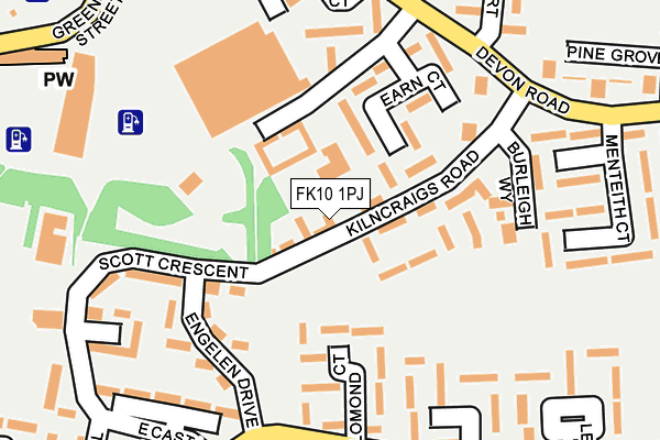 FK10 1PJ map - OS OpenMap – Local (Ordnance Survey)