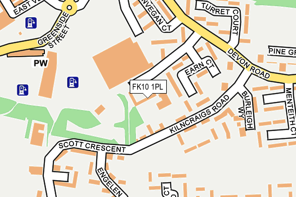 FK10 1PL map - OS OpenMap – Local (Ordnance Survey)
