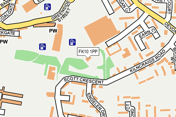 FK10 1PP map - OS OpenMap – Local (Ordnance Survey)