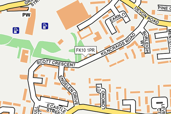 FK10 1PR map - OS OpenMap – Local (Ordnance Survey)