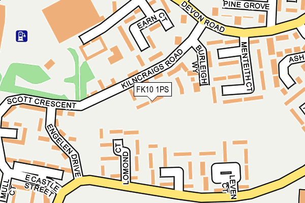 FK10 1PS map - OS OpenMap – Local (Ordnance Survey)