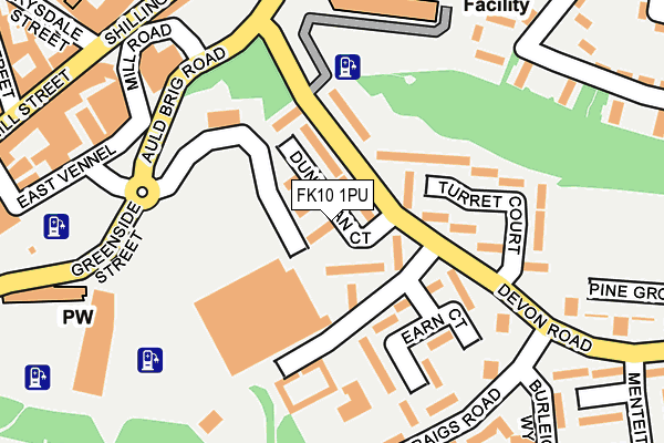 FK10 1PU map - OS OpenMap – Local (Ordnance Survey)