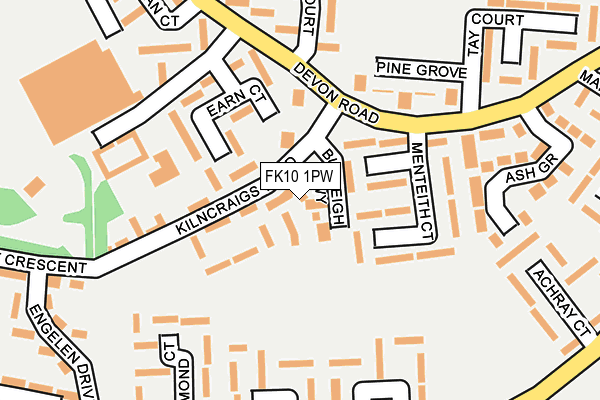 FK10 1PW map - OS OpenMap – Local (Ordnance Survey)
