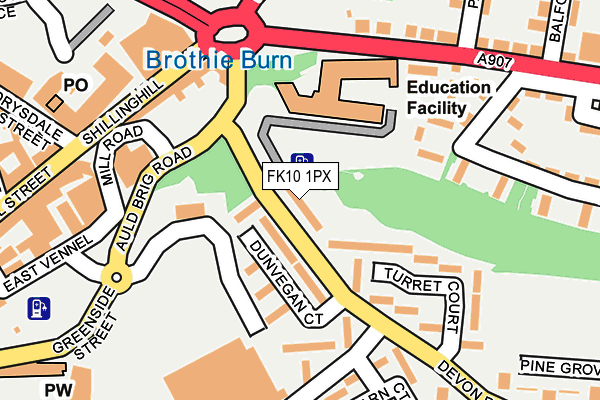 FK10 1PX map - OS OpenMap – Local (Ordnance Survey)