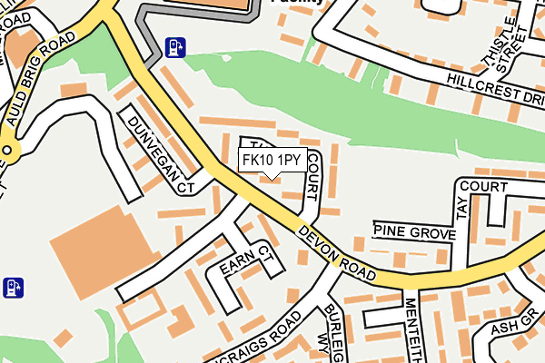 FK10 1PY map - OS OpenMap – Local (Ordnance Survey)