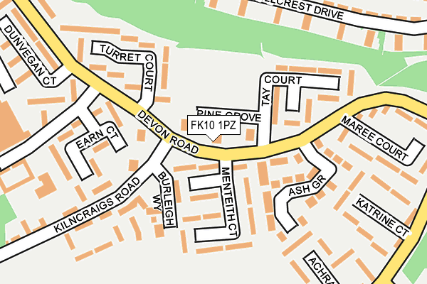 FK10 1PZ map - OS OpenMap – Local (Ordnance Survey)