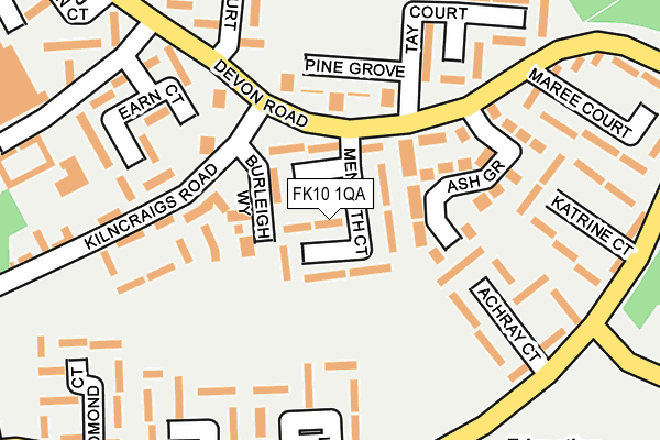 FK10 1QA map - OS OpenMap – Local (Ordnance Survey)