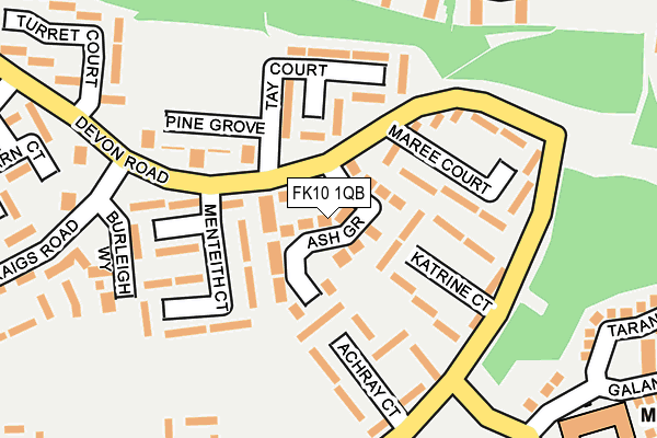 FK10 1QB map - OS OpenMap – Local (Ordnance Survey)