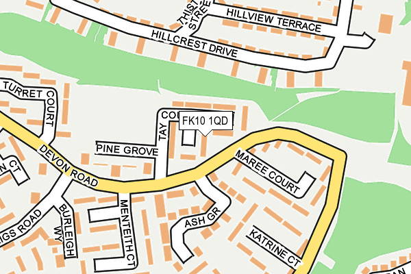FK10 1QD map - OS OpenMap – Local (Ordnance Survey)