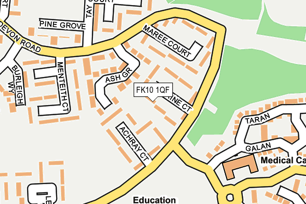 FK10 1QF map - OS OpenMap – Local (Ordnance Survey)