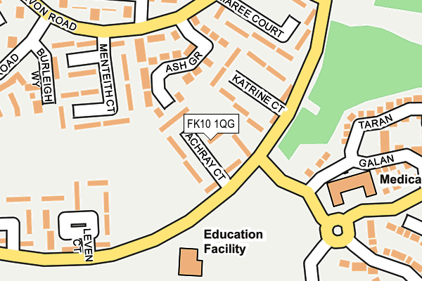 FK10 1QG map - OS OpenMap – Local (Ordnance Survey)