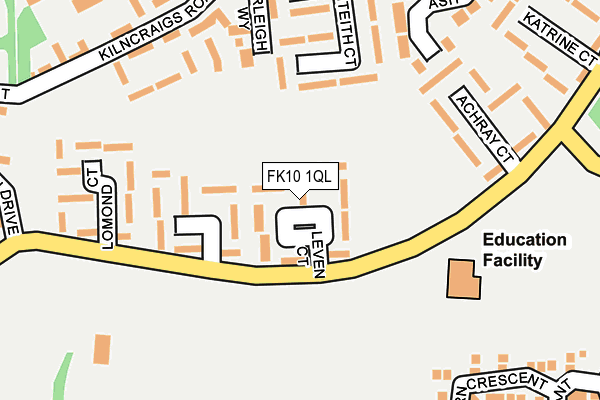 FK10 1QL map - OS OpenMap – Local (Ordnance Survey)