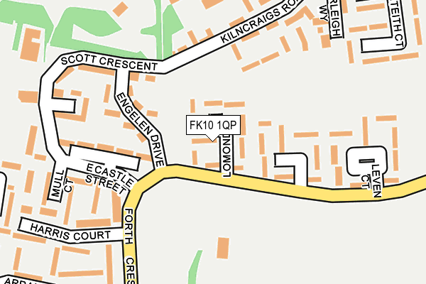 FK10 1QP map - OS OpenMap – Local (Ordnance Survey)