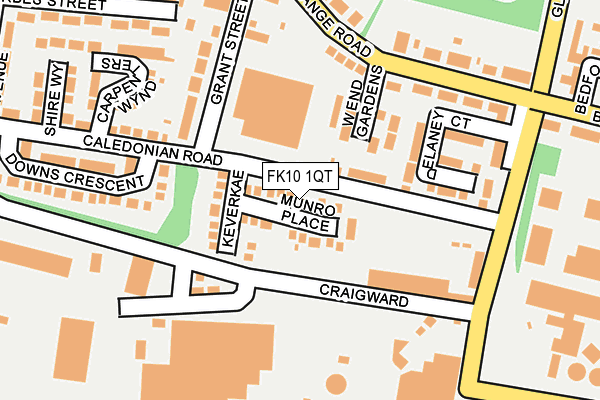 FK10 1QT map - OS OpenMap – Local (Ordnance Survey)