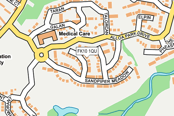 FK10 1QU map - OS OpenMap – Local (Ordnance Survey)