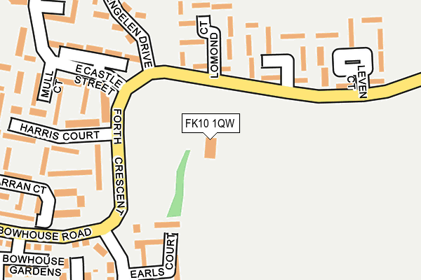 FK10 1QW map - OS OpenMap – Local (Ordnance Survey)