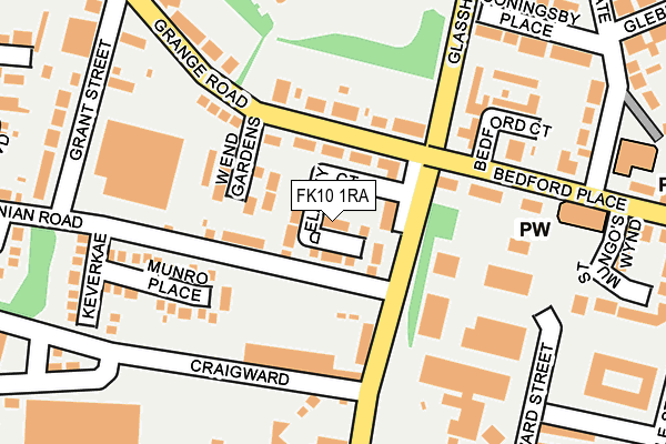FK10 1RA map - OS OpenMap – Local (Ordnance Survey)