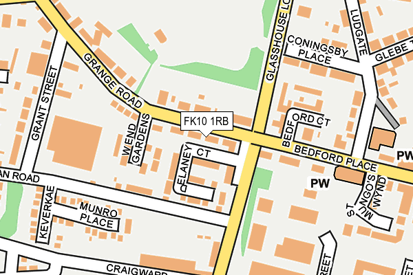 FK10 1RB map - OS OpenMap – Local (Ordnance Survey)