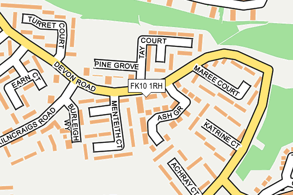 FK10 1RH map - OS OpenMap – Local (Ordnance Survey)