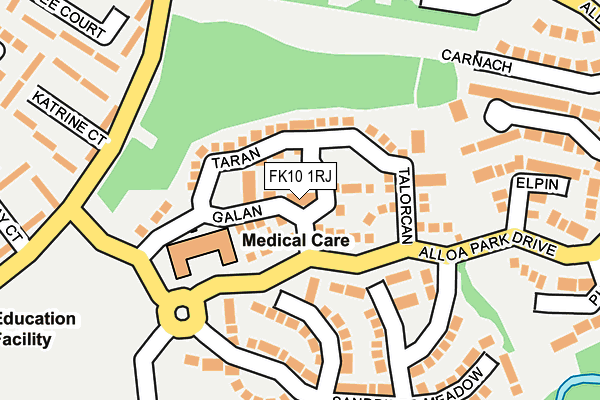 FK10 1RJ map - OS OpenMap – Local (Ordnance Survey)