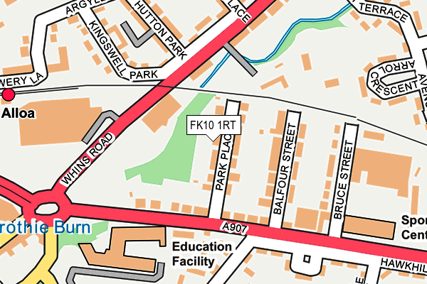 FK10 1RT map - OS OpenMap – Local (Ordnance Survey)