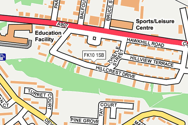 FK10 1SB map - OS OpenMap – Local (Ordnance Survey)