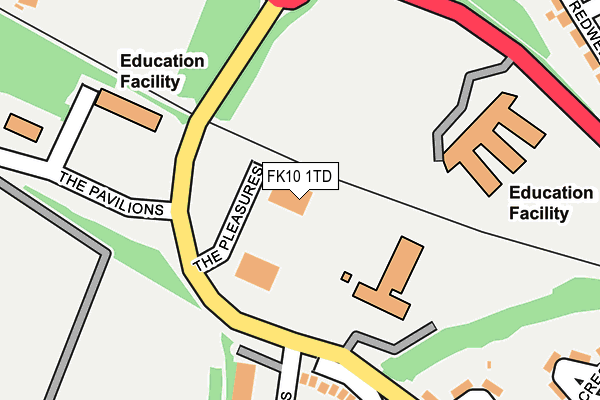 FK10 1TD map - OS OpenMap – Local (Ordnance Survey)