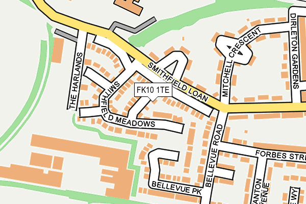 FK10 1TE map - OS OpenMap – Local (Ordnance Survey)