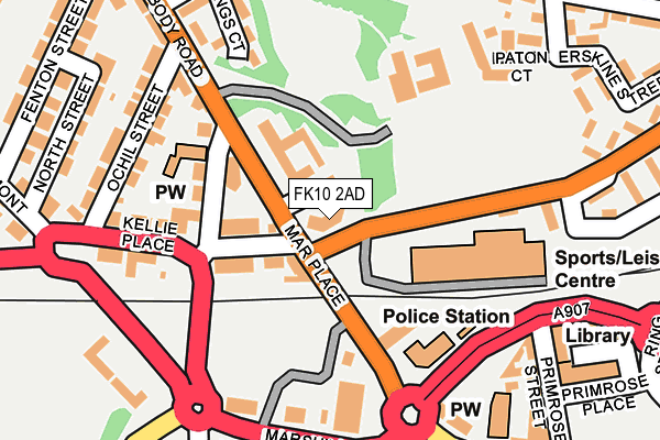 FK10 2AD map - OS OpenMap – Local (Ordnance Survey)