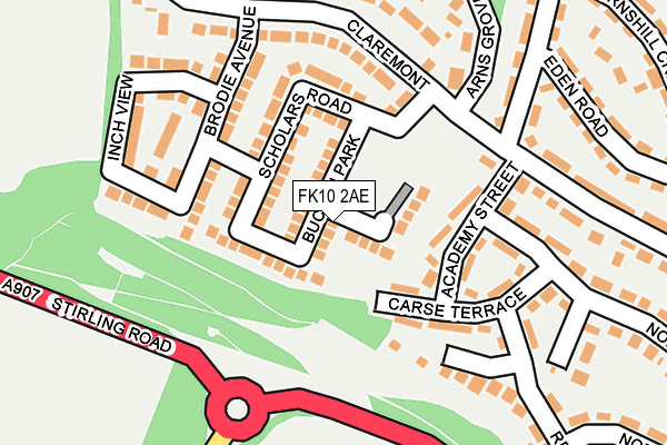 FK10 2AE map - OS OpenMap – Local (Ordnance Survey)