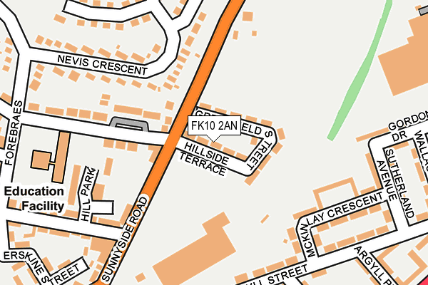 FK10 2AN map - OS OpenMap – Local (Ordnance Survey)