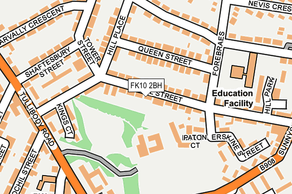 FK10 2BH map - OS OpenMap – Local (Ordnance Survey)