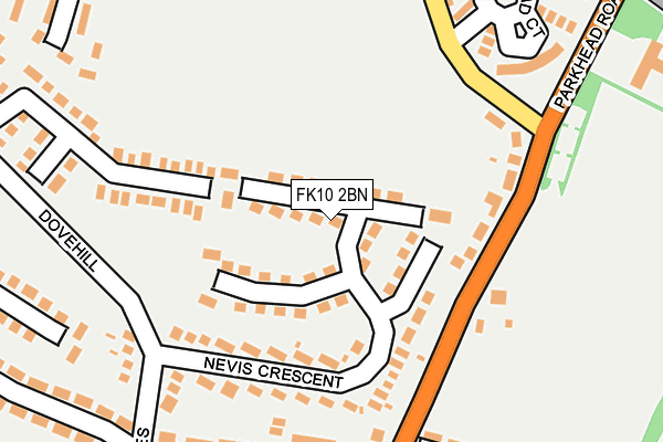 FK10 2BN map - OS OpenMap – Local (Ordnance Survey)