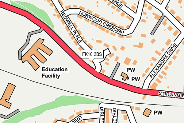 FK10 2BS map - OS OpenMap – Local (Ordnance Survey)