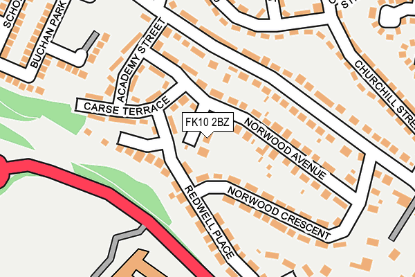 FK10 2BZ map - OS OpenMap – Local (Ordnance Survey)
