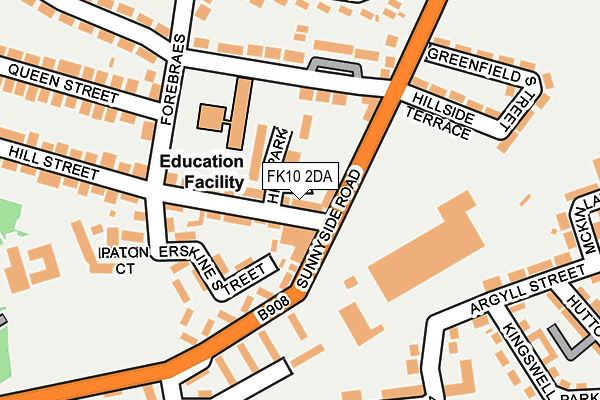FK10 2DA map - OS OpenMap – Local (Ordnance Survey)