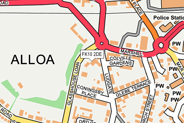 FK10 2DE map - OS OpenMap – Local (Ordnance Survey)