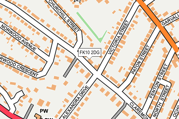 FK10 2DG map - OS OpenMap – Local (Ordnance Survey)