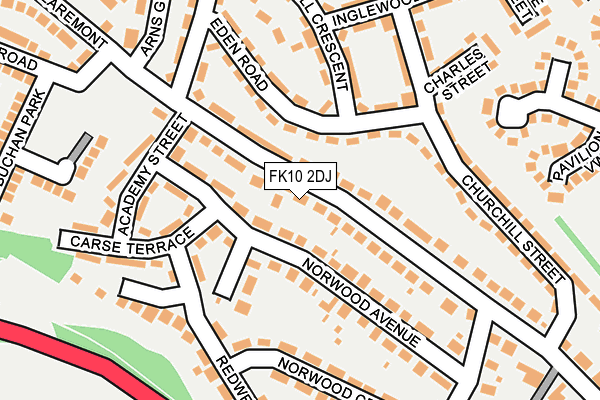 FK10 2DJ map - OS OpenMap – Local (Ordnance Survey)