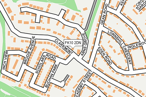 FK10 2DN map - OS OpenMap – Local (Ordnance Survey)