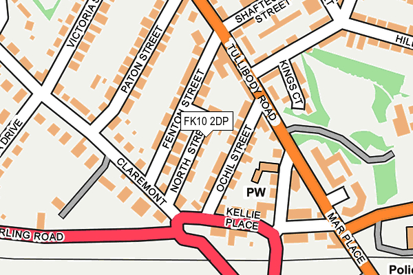 FK10 2DP map - OS OpenMap – Local (Ordnance Survey)