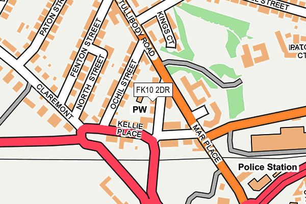 FK10 2DR map - OS OpenMap – Local (Ordnance Survey)