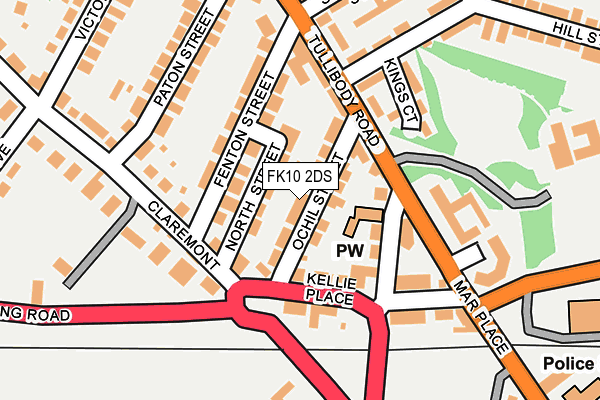 FK10 2DS map - OS OpenMap – Local (Ordnance Survey)